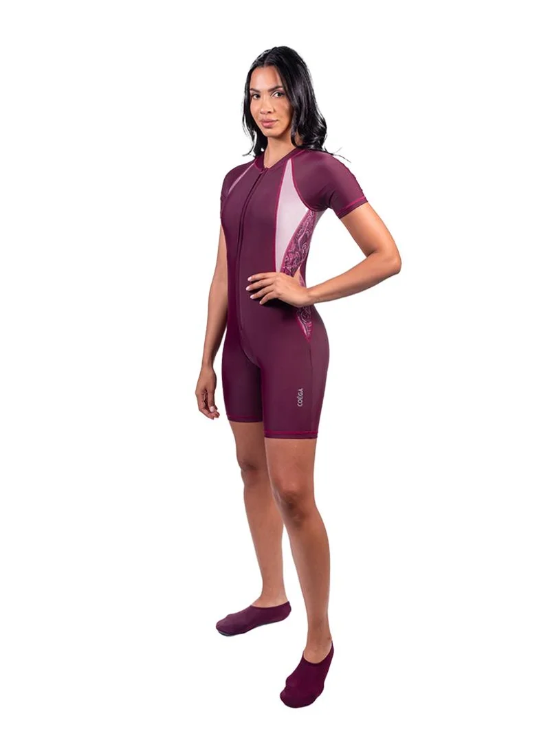 COEGA SUNWEAR COEGA Ladies Slim-kini Short Length - Maroon Marble