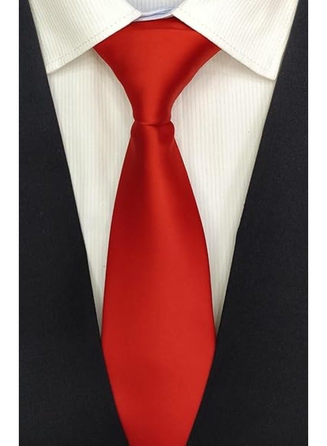 كينج مان ربطة عنق رسمية سادة للرجال - ربطة عنق سادة - ربطة عنق للقميص والبدلة - Image 2