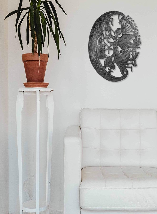 Global Crafts - Haitian Metal Wall Art Sun & Moon Angel - Handmade Recycled Indoor/Outdoor Decor - Image 3