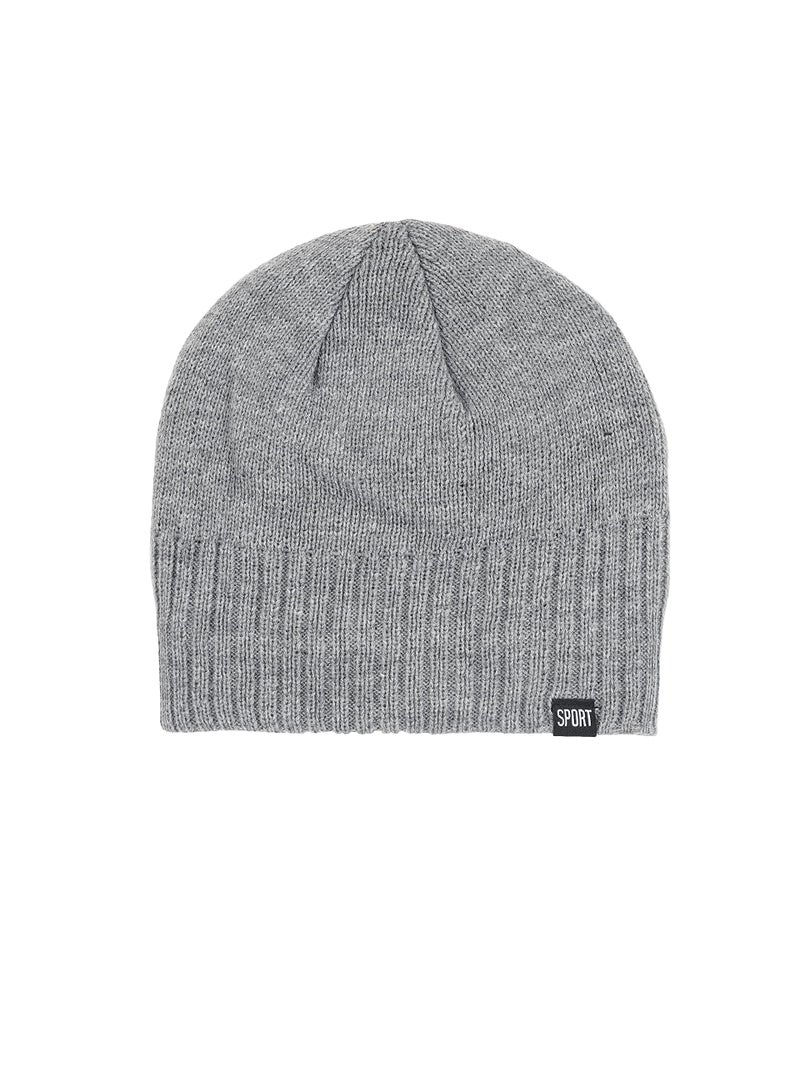 iSWEVEN Winter Cap for Men & Women | Inside Fur Woolen Unisex Beanie Cap | Men's and Women's Warm Winter Hat Unisex-Adult Soft Wool Slouchy Stylish Skull Beanie Cap (WC4137B, Grey, Free Size) - Image 4