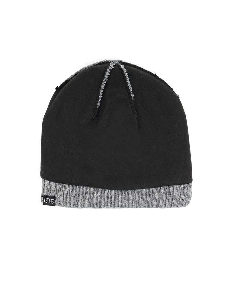 iSWEVEN Winter Cap for Men & Women | Inside Fur Woolen Unisex Beanie Cap | Men's and Women's Warm Winter Hat Unisex-Adult Soft Wool Slouchy Stylish Skull Beanie Cap (WC4137B, Grey, Free Size) - Image 5