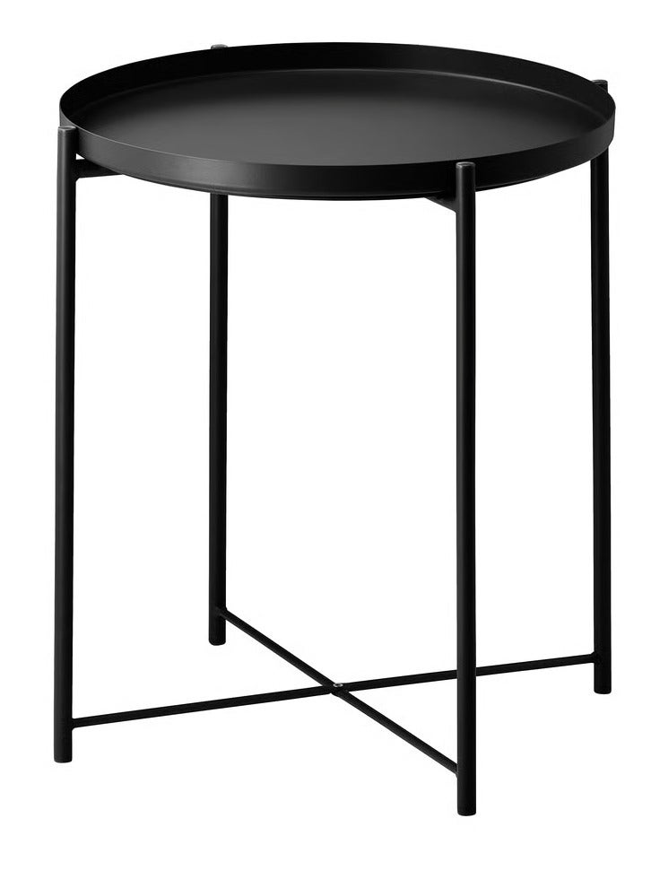 آيكيا فراكتا طاولة بصينية من الفولاذ المطلي أسود ‎45x53 سم‏ - Image 1