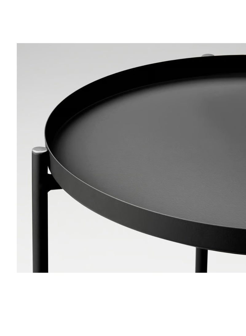 آيكيا فراكتا طاولة بصينية من الفولاذ المطلي أسود ‎45x53 سم‏ - Image 2