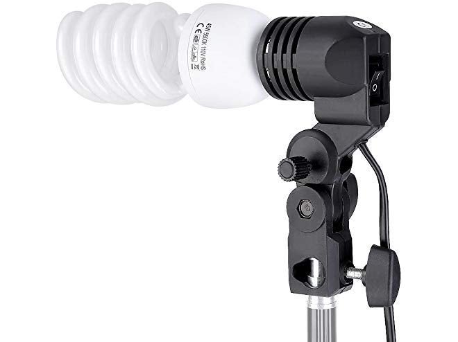 SHOPEE 3pcs Set: White 80CM Umbrella + Portable Foldable Flash Photo Video Studio Lighting Photography Stand + Bulb Holder - Image 3