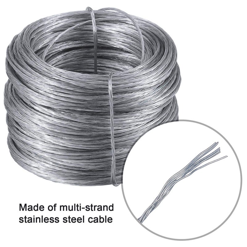 Listenman Picture Hanging Kit Listenman D Ring Picture Hangers With Screws Picture Hanging Wire(100 Feet) And Aluminum Sleeves Supports Up To 30 Lb Included Screwdriver - Image 2