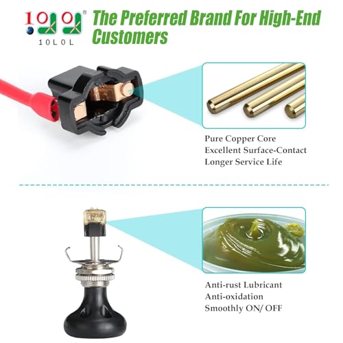 10L0L Universal Golf Cart Headlight Push Pull Switch for EZGO, Yamaha, Club Car, Light Button 2 Pack - Image 2