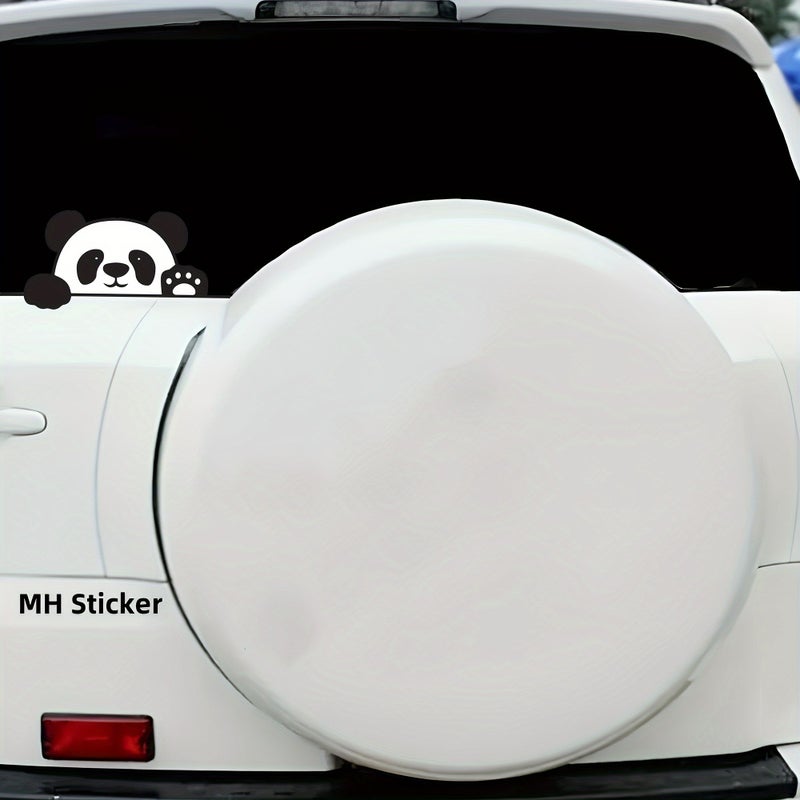 1 Pc Cute Panda Face Premium Vinyl Sticker Waterproof Sunproof Matte Decal Self Adhesive Irregular Durable Sticker For Car Bumper Gas Tank Cap Laptop Refrigerator Helmet Guitar Skateboard - Image 4