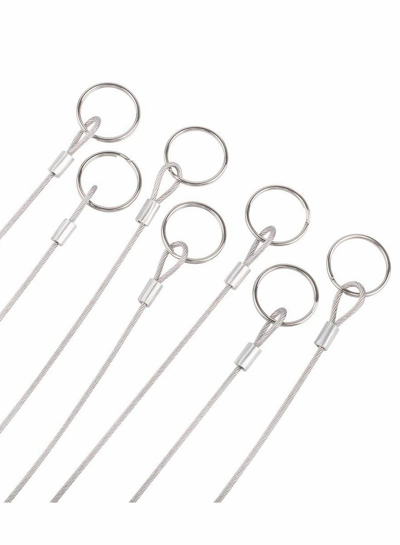 Excefore 316 Stainless Steel Lanyard Cable Tether With Rubber Coating, 2mm Safety Rope, for Navigation,Prevent Loss and Suspension of Objects - 12 Pcs - Image 5
