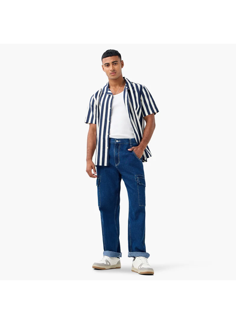 Lee Cooper Lee Cooper Regular Fit Striped Collared Shirt