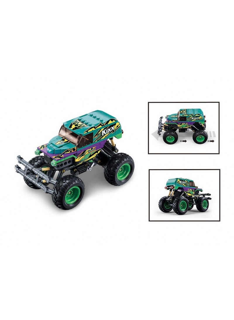 Sluban Sluban - Power Bricks Wind-up Bigfoot Green & Purple Speed Kixx 252 Pieces - M38-B1161  - Image 4