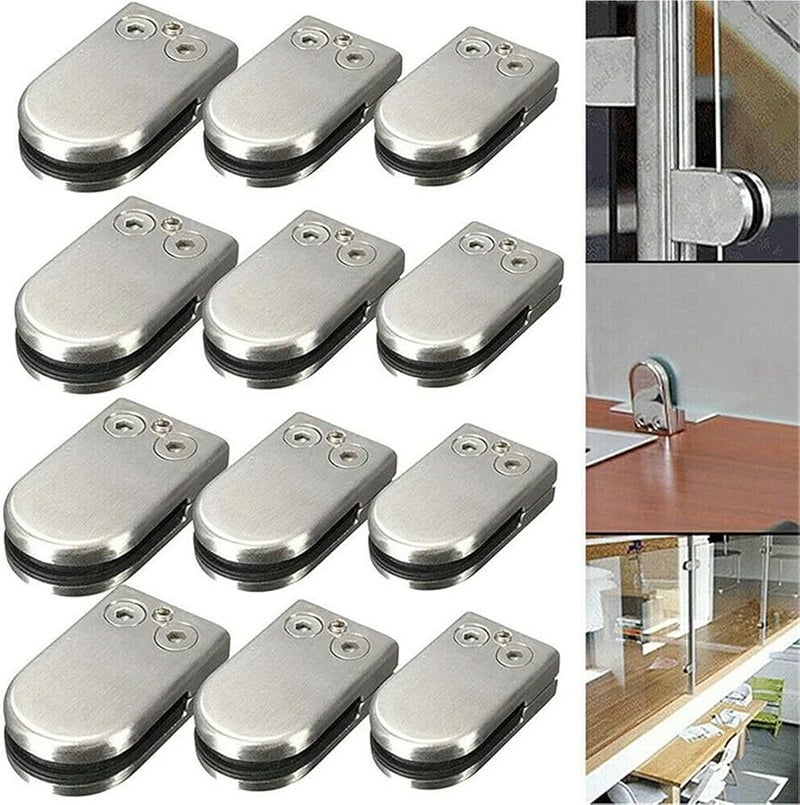 Large Glass Shelf Brackets 10PCS Adjustable Support Clamps For 6 12mm Glass Wood Acrylic - Image 3