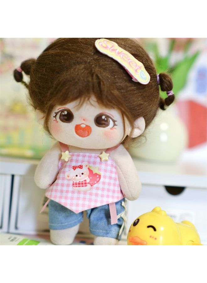 Daifa Cotton Doll Clothes 15/20cm Cute Suit Sling Clothes Girl Clothes Swimwear Cheap Doll Clothes-Specifications:15cm Doll Clothes (excluding Dolls-Color:Headwear Top Pants - Image 3