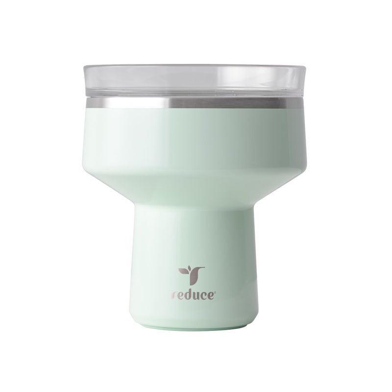 REDUCE Saltini 16 oz Cocktail Tumbler  Insulated Margarita Tumbler with Lid  Keeps Drinks Cold for 10 Hours  360 Sippable Martini Glass Alternative  Shatterproof Perfect for Parties  Sea Glass