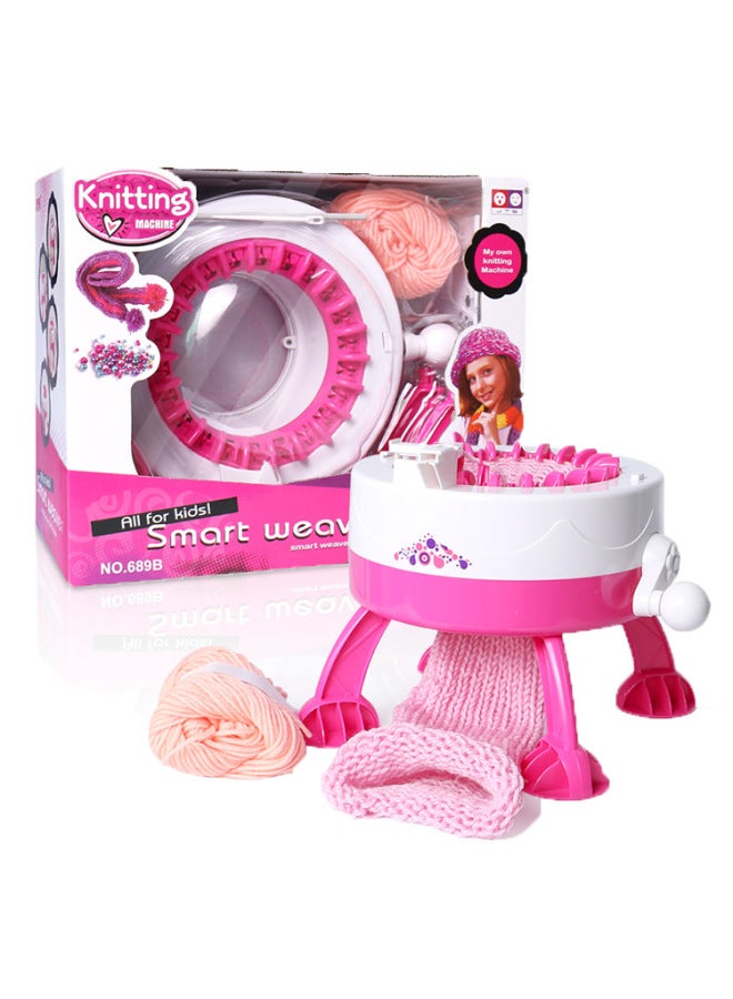 Children's Diy Hand-cranked Wool Knitting Machine Series Wool Yarn Hat Scarf Socks Knitter Toy For Creative Play-Color:689B  - Image 1