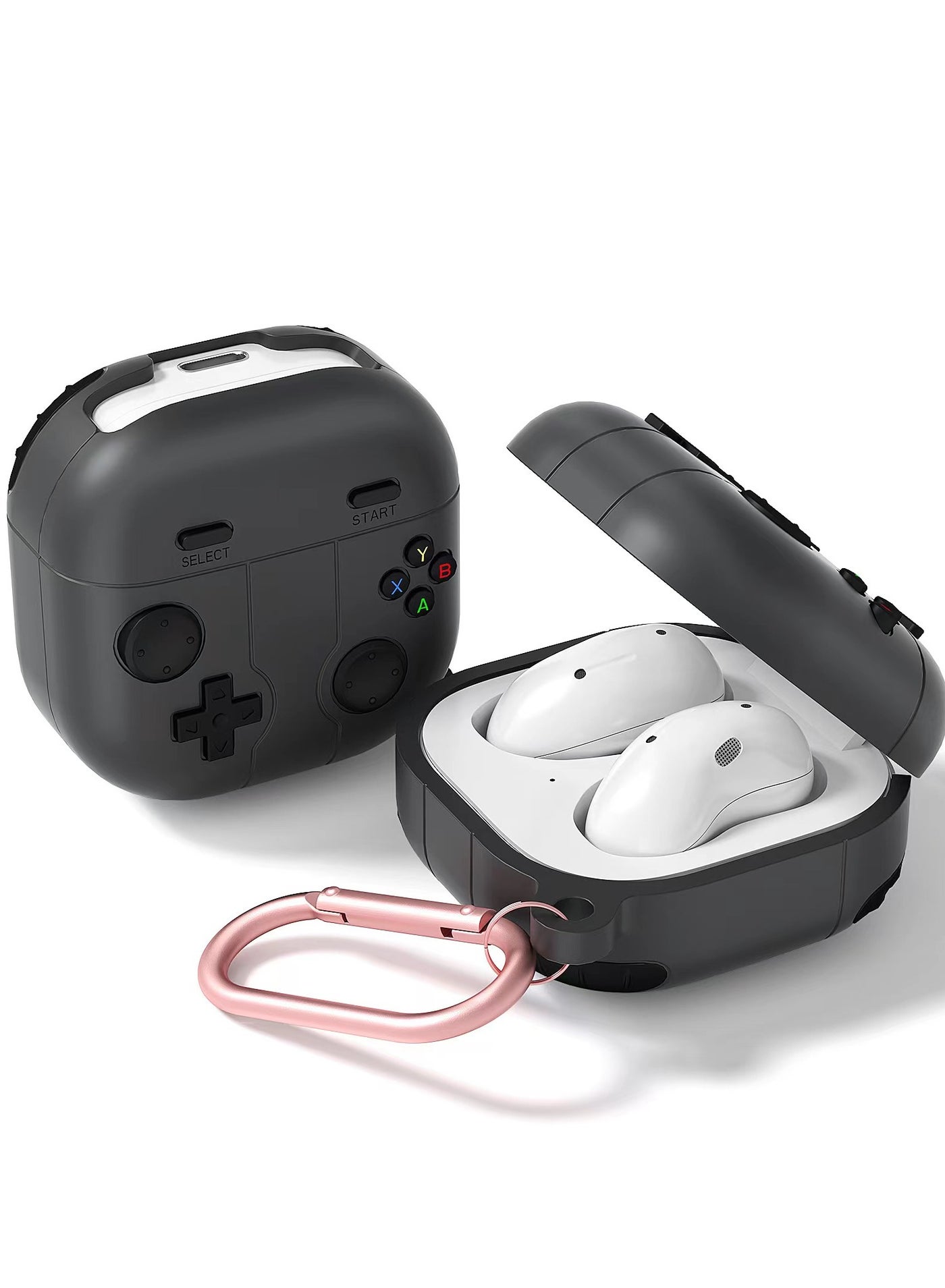 Silicone cover for Samsung Galaxy Buds FE Case (2023) / Galaxy Buds 2 Pro Case (2022) / Galaxy Buds 2 Case (2021) / Galaxy Buds Pro Case (2021) / Galaxy Buds Live Case (2020)/Galaxy Buds Core (2025) (Black)