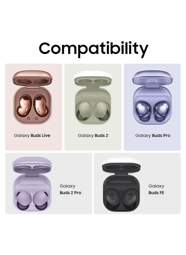 Generic - Silicone cover for Samsung Galaxy Buds FE Case (2023) / Galaxy Buds 2 Pro Case (2022) / Galaxy Buds 2 Case (2021) / Galaxy Buds Pro Case (2021) / Galaxy Buds Live Case (2020) (Black） - Image 1