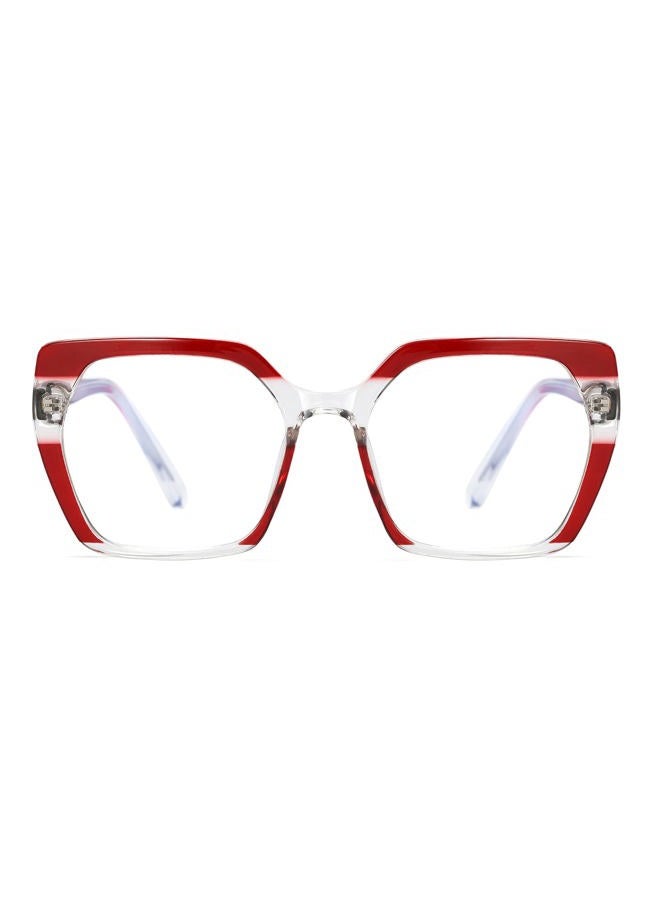 MORESHINE Anti-Blue Glasses for Women Clear Lens Blue Light Blocking Glasses Thick Frame Geometric Glasses Square Shape TR90, 95932-c7red - Image 1