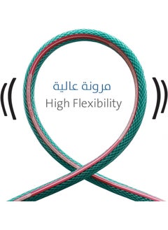العايد بكرة من الصلب مع خرطوم حديقة من العايد (1.2 سم × 30 متر، كريستال)  - Image 4