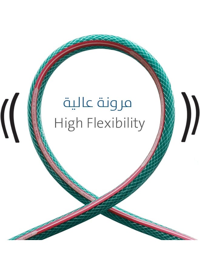 العايد - بكرة من الصلب مع خرطوم حديقة من العايد (1.2 سم × 30 متر، كريستال) - Image 1