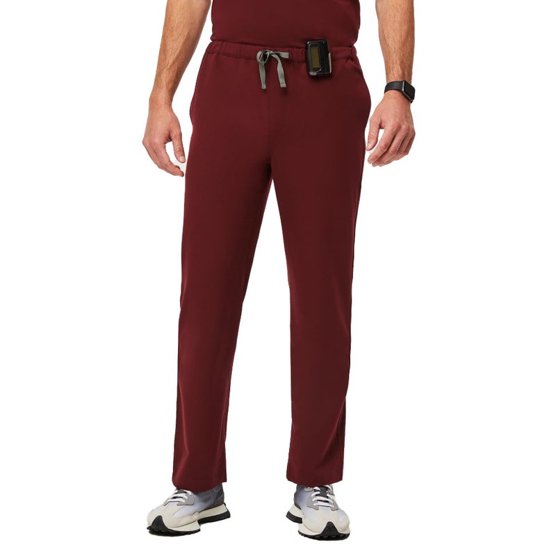 FIGS Pisco Basic Scrub Pants for Men Burgundy M