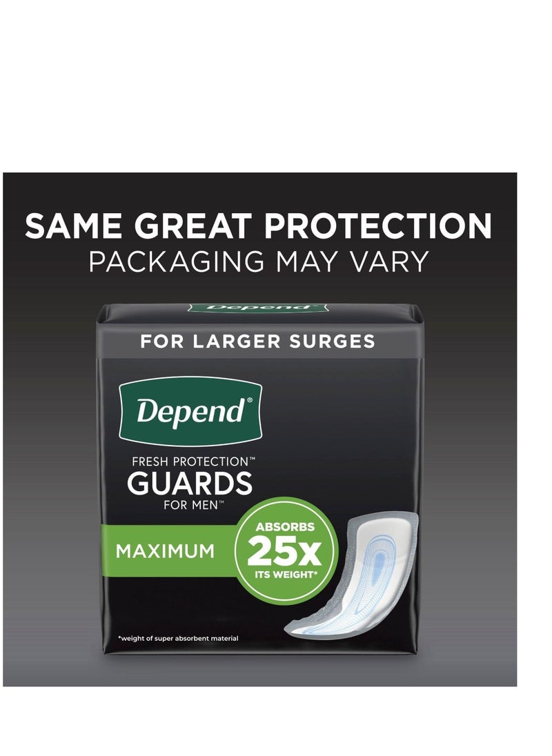 Depend Incontinence Pads For Men And Bladder Control Pads, Maximum Absorbency, 104 Count, 2 Packs Of 52, Packaging May Vary  - Image 3