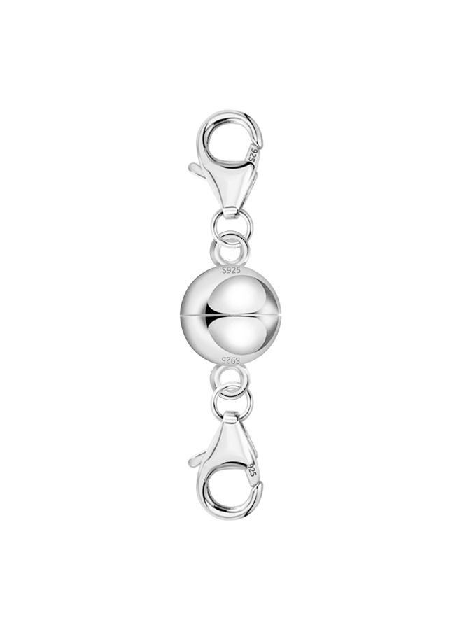 ALEXCRAFT 925 Sterling Silver Double Lobster Clasp Magnetic Jewelry Clasps Magnetic Necklace Clasps and Closures Sterling Silver Double Bracelet Necklace Clasp - Image 1