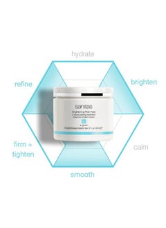 Sanitas Skincare Brightening Peel Pads Home Peeling Treatment Lactic Acid Glycolic Acid Salicylic Acid Exfoliating Peel Pads 50 Pads / 2 Ounces  - Image 4