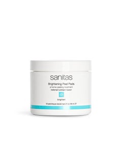 Sanitas Skincare Brightening Peel Pads Home Peeling Treatment Lactic Acid Glycolic Acid Salicylic Acid Exfoliating Peel Pads 50 Pads / 2 Ounces  - Image 1