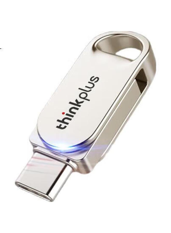 Thinkplus Lenovo 64Gb Dual Interface Metal Usb Flash Drive Usb Type-C For Mobile Phone And Computer Universal External Storage Device High Capacity Memory Expansion - Image 1