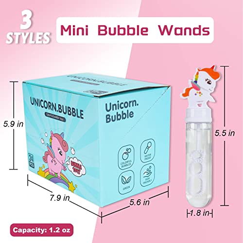 JOYYPOP 24 Pack Mini Bubble Wands for Kids Unicorn Party Favors Bubble Wands Summer Gifts for Boys Girls Unicorn Theme Birthday Party - Image 5