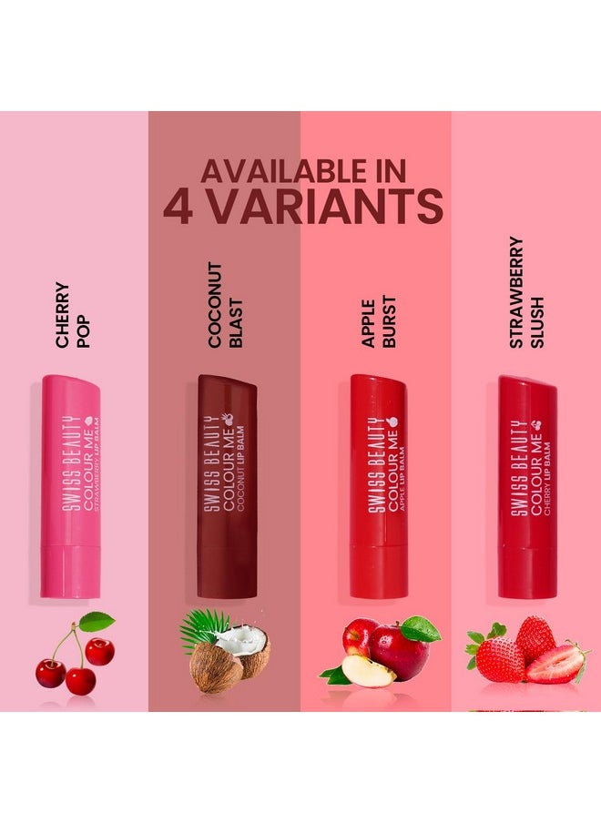 Swiss Beauty - Colour Me Tinted Lip Balm With 12 Hours Of Hydration For Dry & Chapped Lips With Spf 15 Shea Butter And Vitamin E Long Lasting Glossy Finish Lip Balm Shade Cherry Pop 4.5G - Image 1