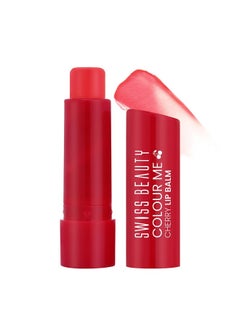 Colour Me Tinted Lip Balm With 12 Hours Of Hydration For Dry & Chapped Lips With Spf 15 Shea Butter And Vitamin E Long Lasting Glossy Finish Lip Balm Shade Cherry Pop 4.5G