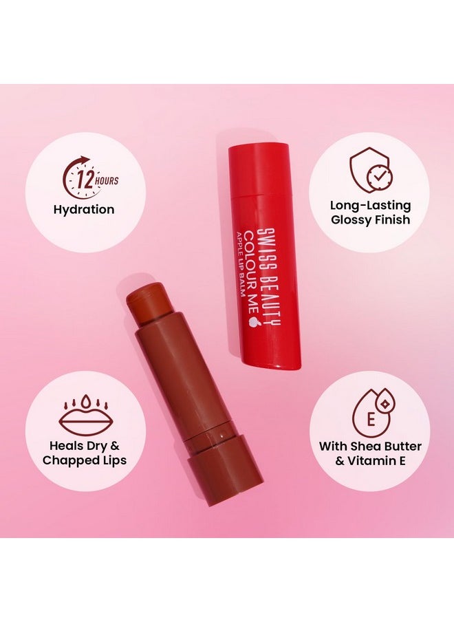 Swiss Beauty - Colour Me Tinted Lip Balm With 12 Hours Of Hydration For Dry & Chapped Lips With Spf 15 Shea Butter And Vitamin E Long Lasting Glossy Finish Lip Balm Shade Cherry Pop 4.5G - Image 1