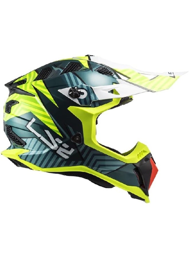 LS2 خوذة LS2 SUBVERTER EVO MX700 ASTRO COBALT H -V صفراء مقاس كبير - Image 3