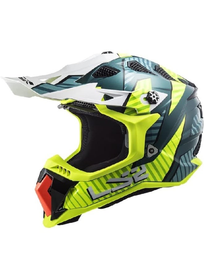 LS2 خوذة LS2 SUBVERTER EVO MX700 ASTRO COBALT H -V صفراء مقاس كبير - Image 4