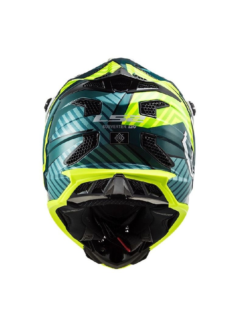 LS2 - LS2 HELMET SUBVERTER EVO MX700 ASTRO  COBALT H -V YELLOW LARGE SIZE - Image 1