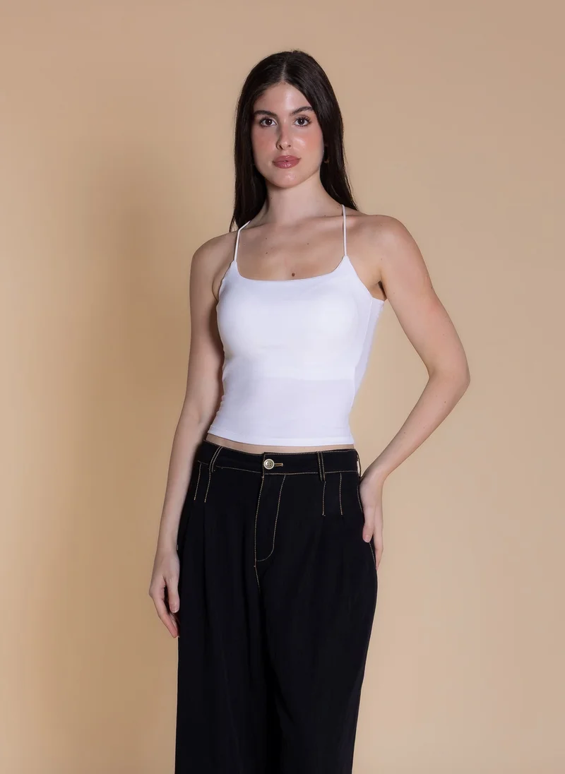 SHAPES THIN STRAP PADDED TANK TOP