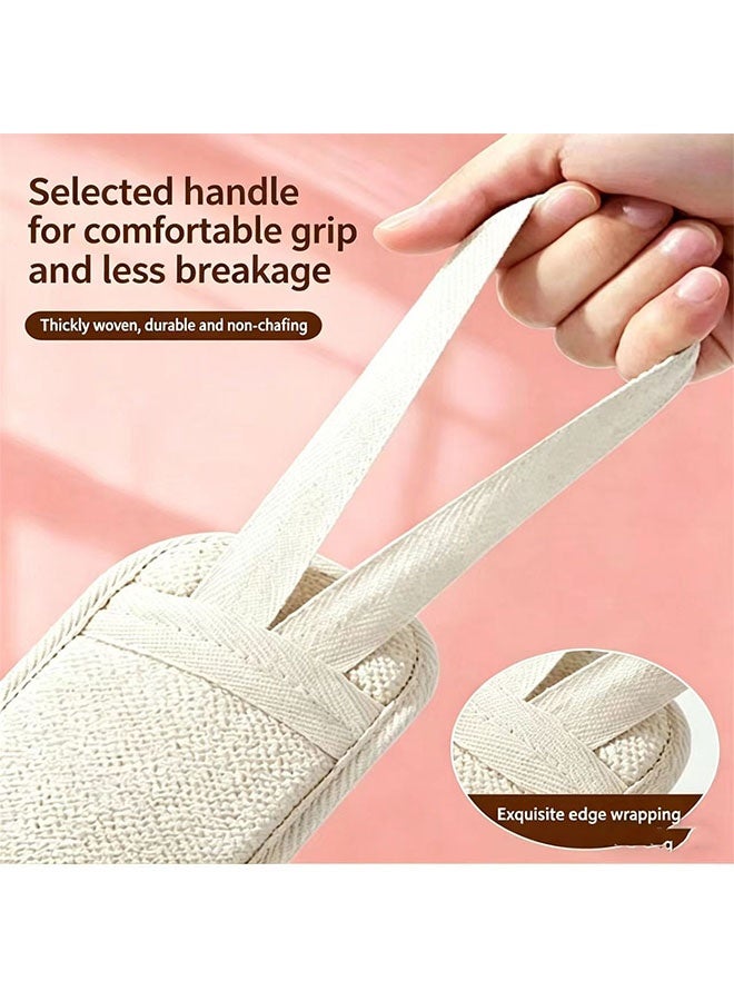 3Pcs Exfoliating Natural Loofah Sponge Back Scrubber for Shower, luffa Exfoliating Bath Strap& Sponge Pads & Exfoliating Glove, Bath Shower Scrubber for Men and Women(Beige) - Image 5
