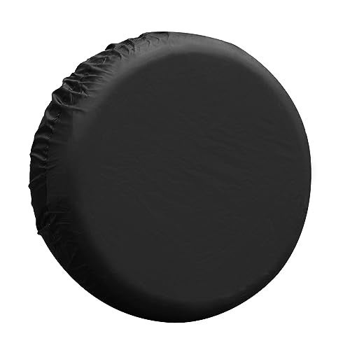 uxcell Universal 210D Oxford Spare Tire Cover for Jeep Trailer RV SUV Truck Wheel for Diameters 2226 Black - Image 1