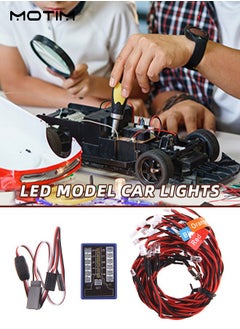 موتيم طقم نظام الإضاءة الوامض 12-LED لسيارة RC، تعديل مصباح التحكم عن بعد لسيارة RC طراز 1/10 1/8HSP TAMIYA CC01 SCX10  - Image 1