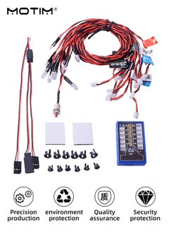 موتيم طقم نظام الإضاءة الوامض 12-LED لسيارة RC، تعديل مصباح التحكم عن بعد لسيارة RC طراز 1/10 1/8HSP TAMIYA CC01 SCX10  - Image 4