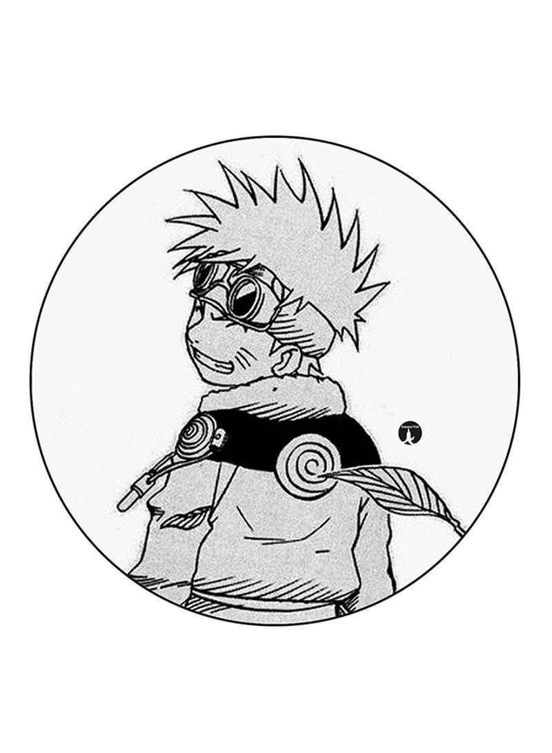 RKN Anime Naruto Printed Mouse Pad Round  Multicolour