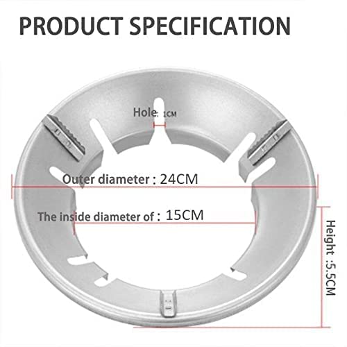 JYNXE Gas Stove Stand Round Burner Stand Glass top Gas Saver Jail Home Stove Fire Windproof Energy Saving StandPan Support Appliance Knob Gas Saver 2 Piece - Image 2