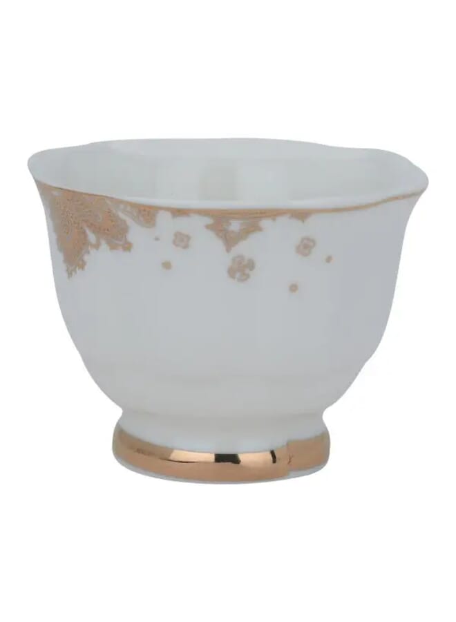 Alsaif Gallery Set of Arabic coffee cups with gold and silver patterns 12 pieces - Image 1