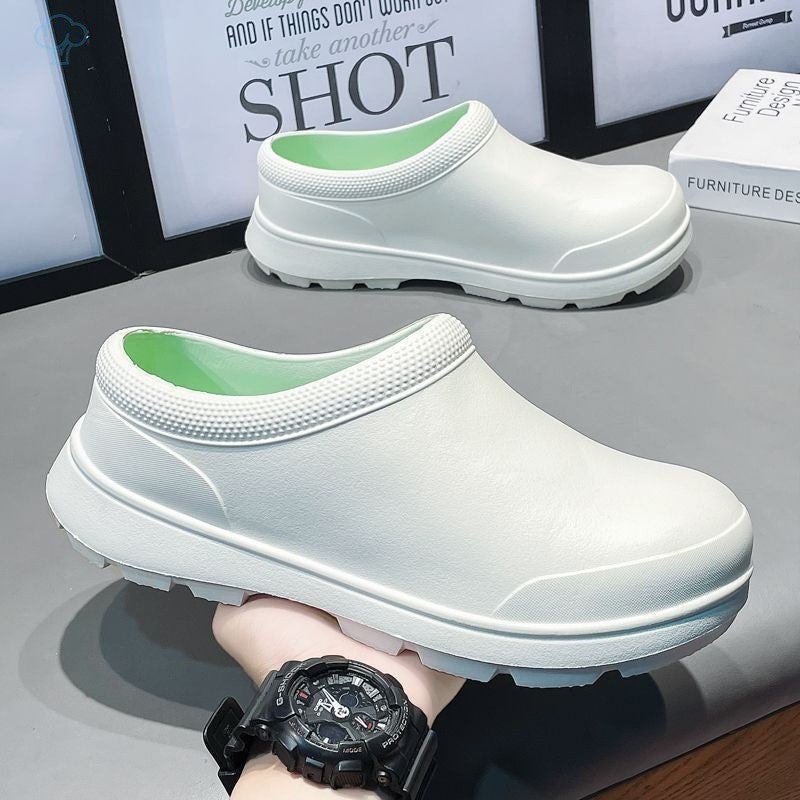 Popular Non-Slip Eva Closed Toe Slippers Kitchen Shoes Work Shoes Restaurant Men'S And Women'S Rubber Shoes Chef Shoes Waterproof Oil-Proof Half Slippers - Image 2