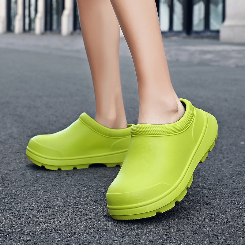 Popular Non-Slip Eva Closed Toe Slippers Kitchen Shoes Work Shoes Restaurant Men'S And Women'S Rubber Shoes Chef Shoes Waterproof Oil-Proof Half Slippers - Image 5