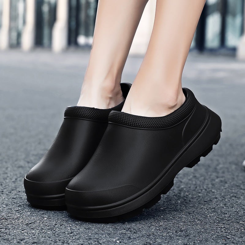 Popular Non-Slip Eva Closed Toe Slippers Kitchen Shoes Work Shoes Restaurant Men'S And Women'S Rubber Shoes Chef Shoes Waterproof Oil-Proof Half Slippers - Image 3
