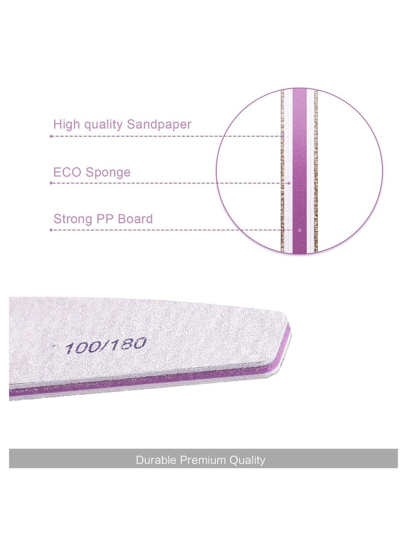 ORiTi Nail File 10 PCS Professional Nail Files Double Sided Emery Board Nail Styling Tools Pet Grooming Tools for Home and Salon Use - Image 3