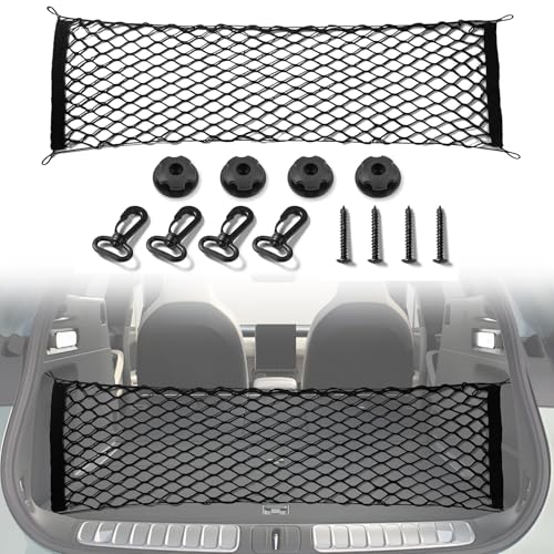 Amiss Cargo Net Stretchable, Car Exterior Accessories, Adjustable Elastic Trunk Storage Net with Hook for SUVs, Cars and Trucks (35.4x15.8 Inch) - Image 1