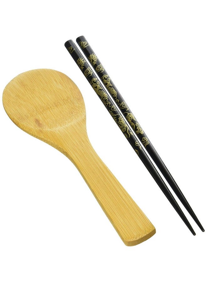Happy Sales Happy Sales CH-80, Bamboo Chopsticks Gift Set Rice Paddle Included, Dragon  - Image 5